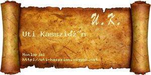 Uti Kasszián névjegykártya